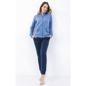 Tuta donna invernale Il granchio GA6002 felpata aperta blu denim