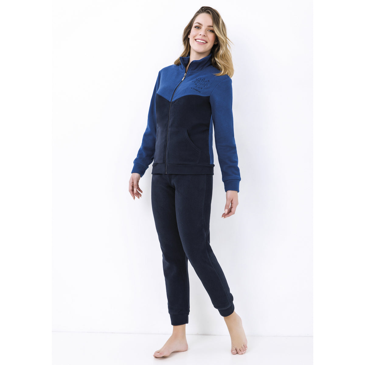 Tuta donna invernale Il Granchio GA6005 in caldo pile blu