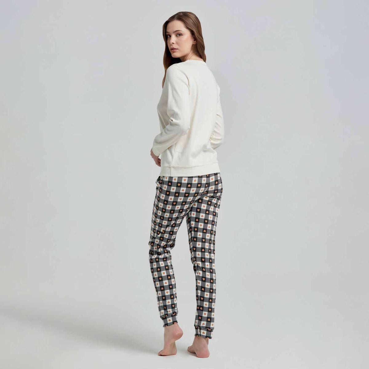 Pigiama donna orsetti 3D in caldo cotone Pompea Galles