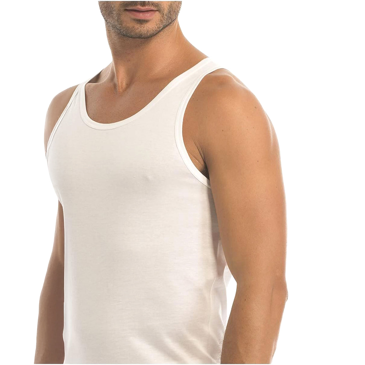 Canotta Spalla Larga Uomo 100% Filo di Scozia Garda 0030