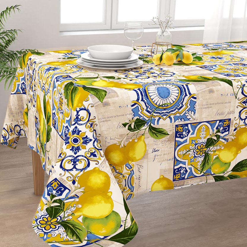 Tovaglia limoni fantasia cotone Irge Home Alba Garden