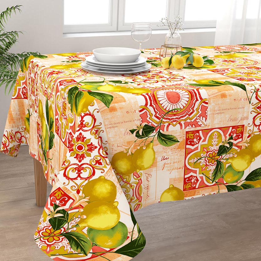 Tovaglia limoni fantasia cotone Irge Home Alba Garden