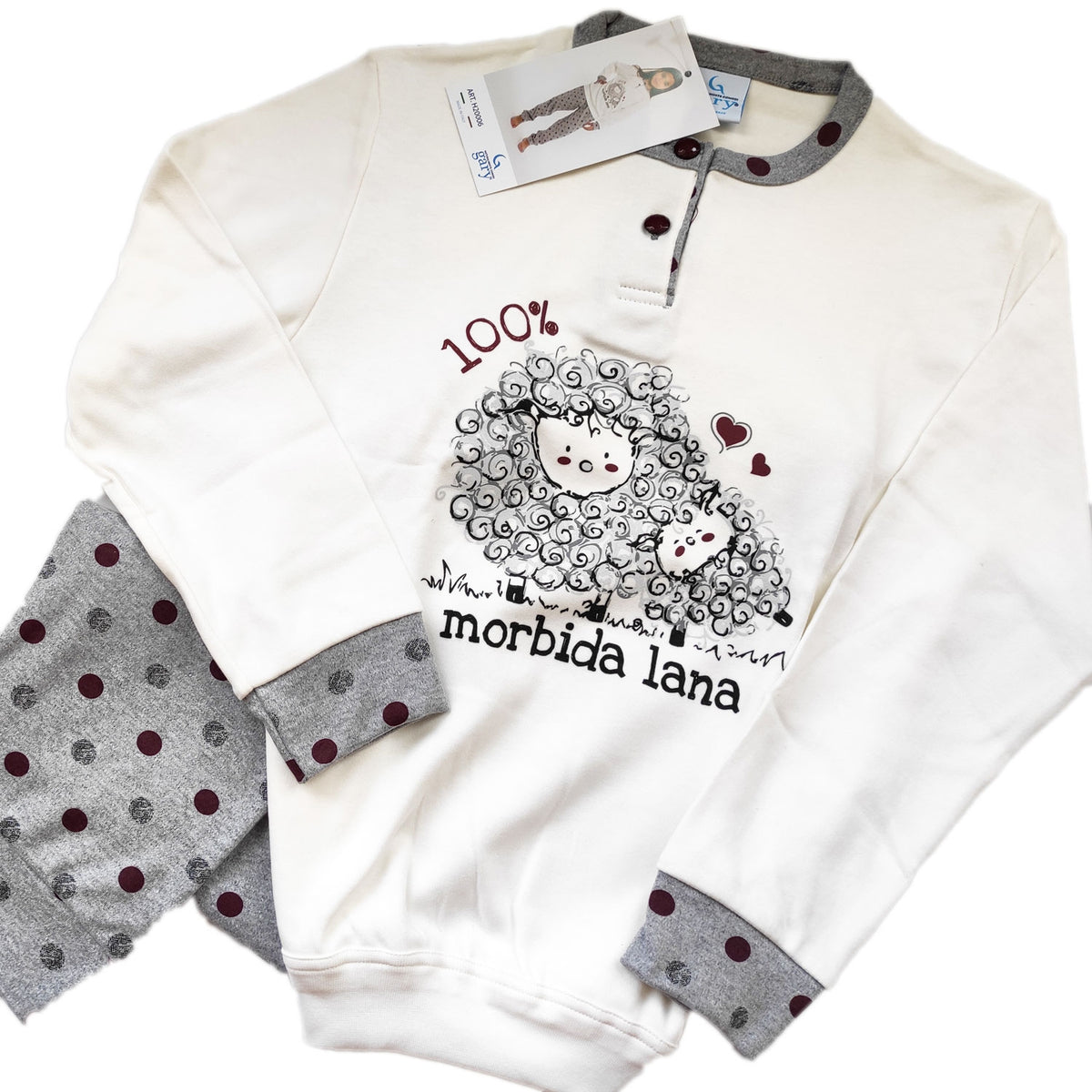 Pigiama Gary Bambina H20006 caldo cotone interlock