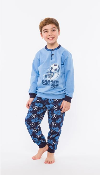 Pigiama bambino Gary H20049 in cotone felpato