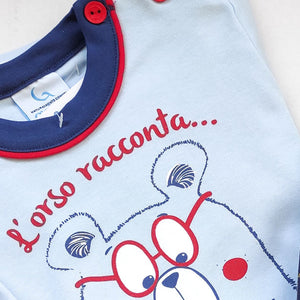 Pigiama Gary Neonato H10015 caldo cotone interlock orsacchiotto