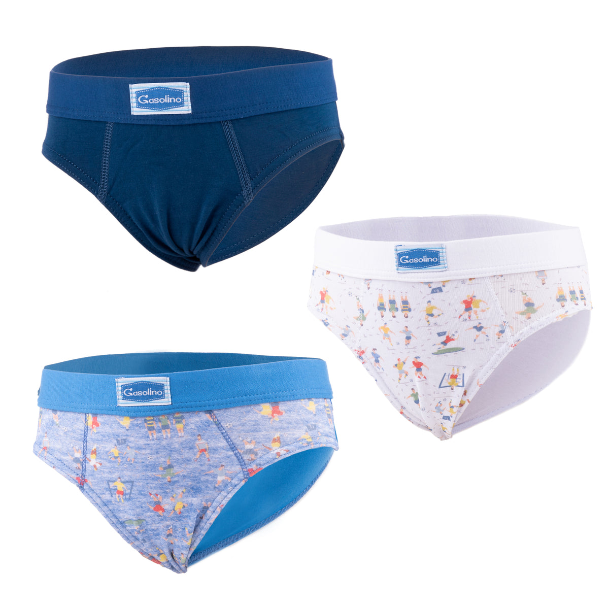 Slip bambino Gasoline 3355 calciatori cotone elasticizzato 3 pz