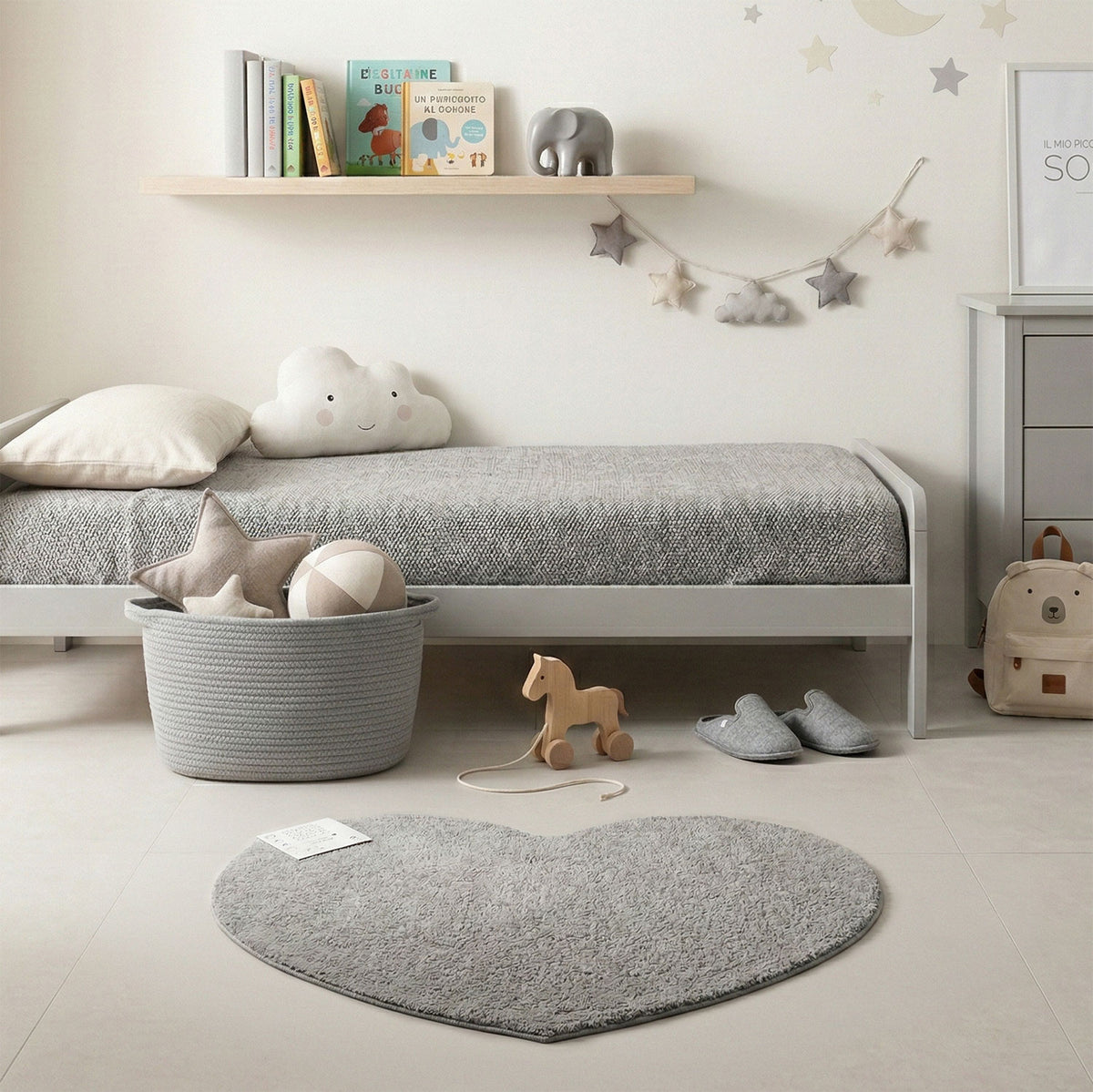 Tappeto bagno Forma di Cuore in 100% Cotone Jane Zambaiti