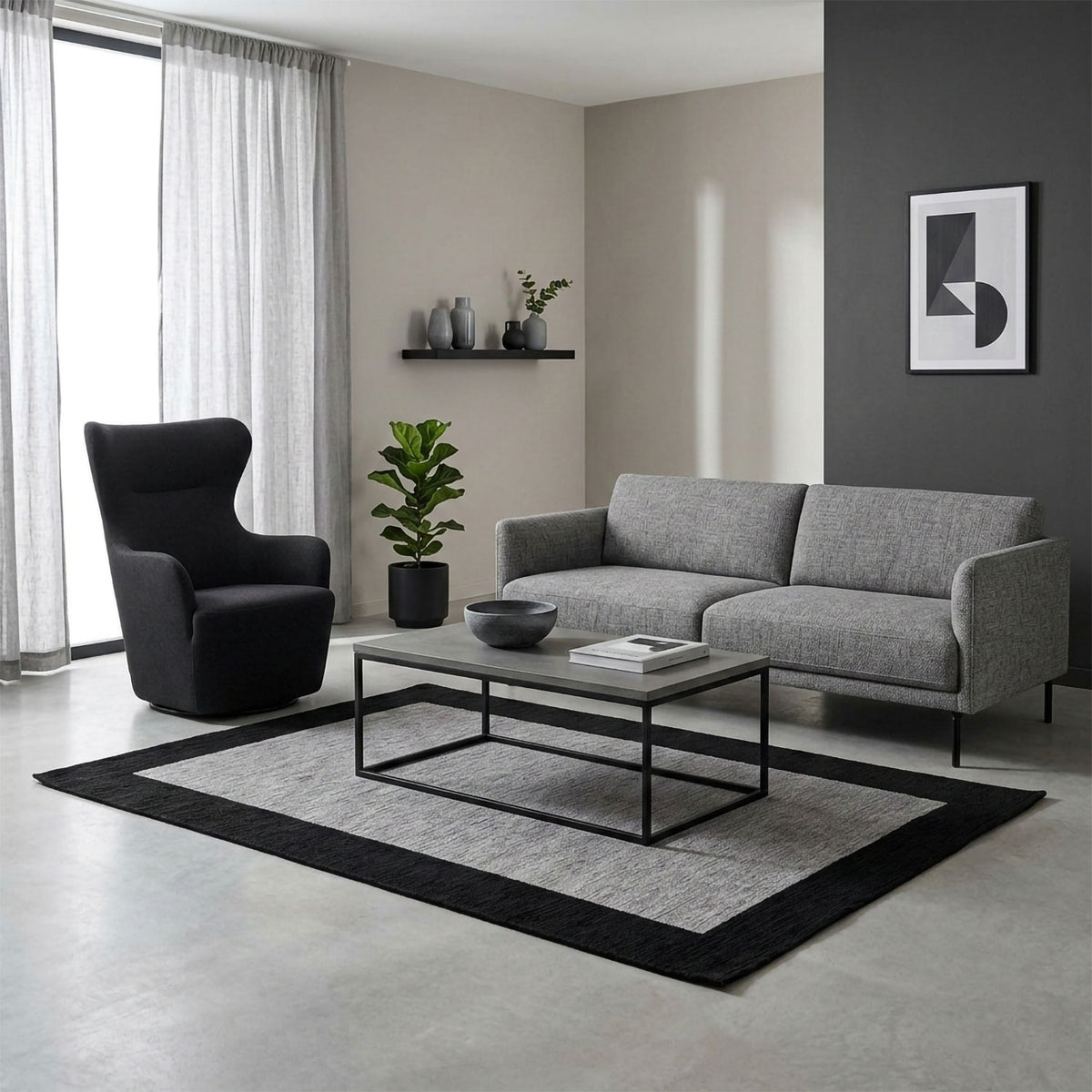 Tappeto da arredo rettangolare in jacquard Incanto Plain Zambaiti