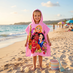 Poncho asciugamano 100% cotone Principesse Disney