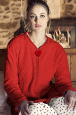 Giacca da camera donna in pile invernale Admas art 57243 caldissima
