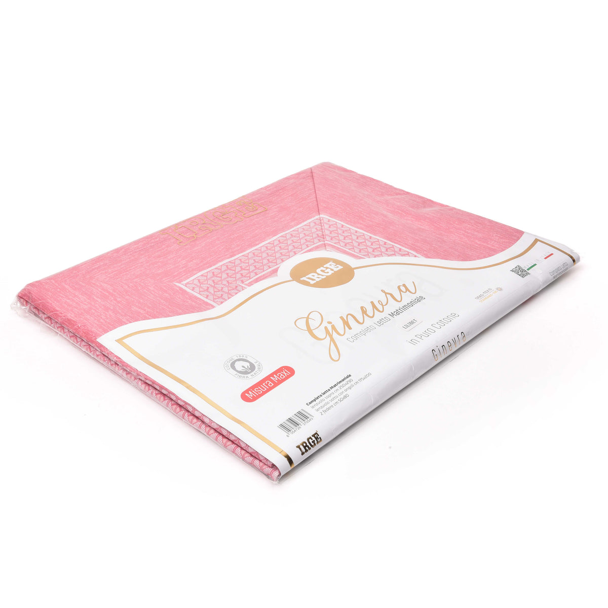 Completo letto 100% cotone Irge Ginevra fantasia Lilibet fuxia