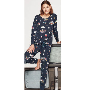 Pigiama donna Gisela 2/1840 snoopy peanuts caldo cotone
