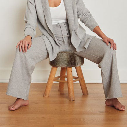 Pantalone donna Gisela 3/1903 grigio con tasche viscosa