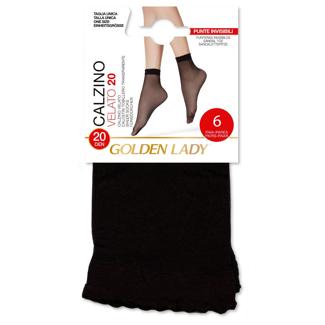 Calzini donna velati Golden lady 20 den 6 paia