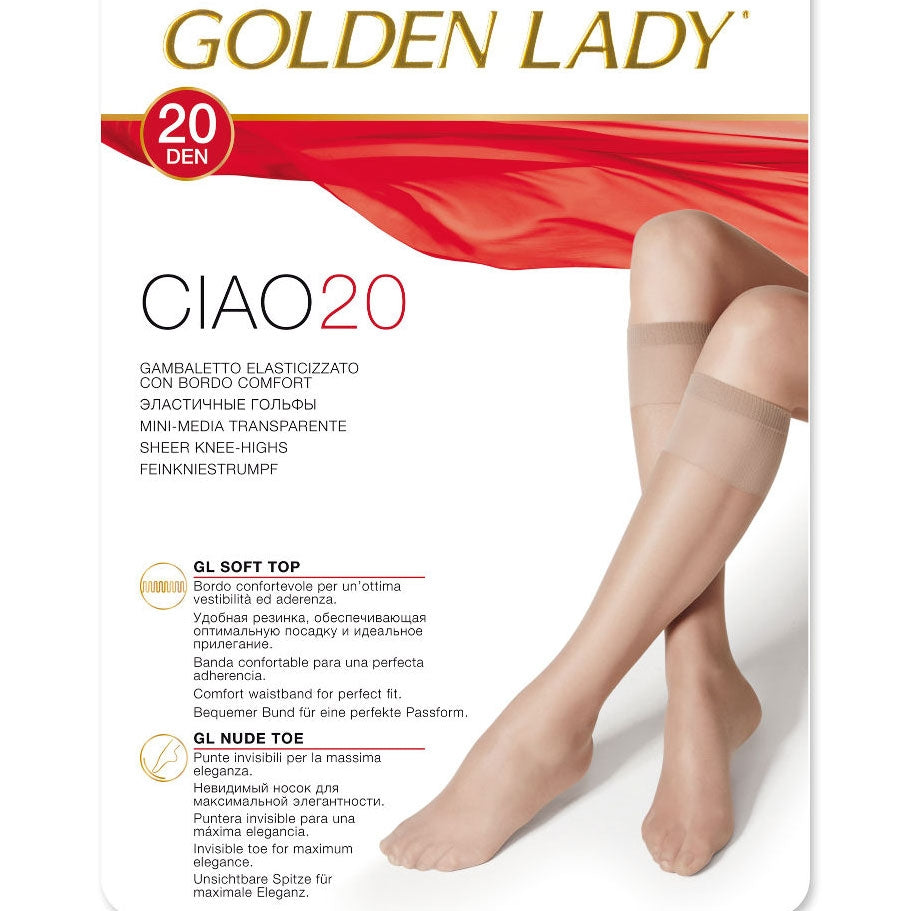Gambaletti elasticizzati Golden Lady ciao 20 den 10 paia