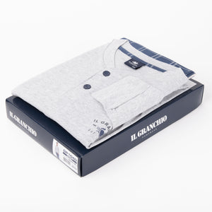Pigiama uomo Il Granchio GP1040 in cotone grigio melange