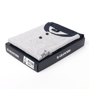 Pigiama uomo Il Granchio GP1052 corto estivo cotone grigio melange