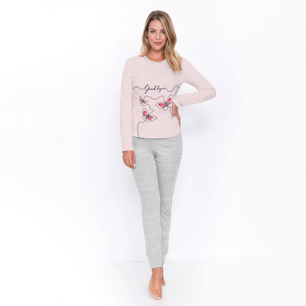 Pigiama donna Il granchio manica lunga leggero GP5004