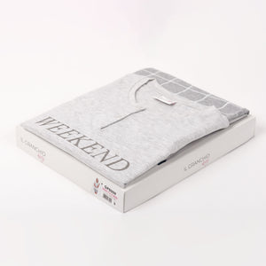 Pigiama donna corto estivo grigio Il granchio GP5009