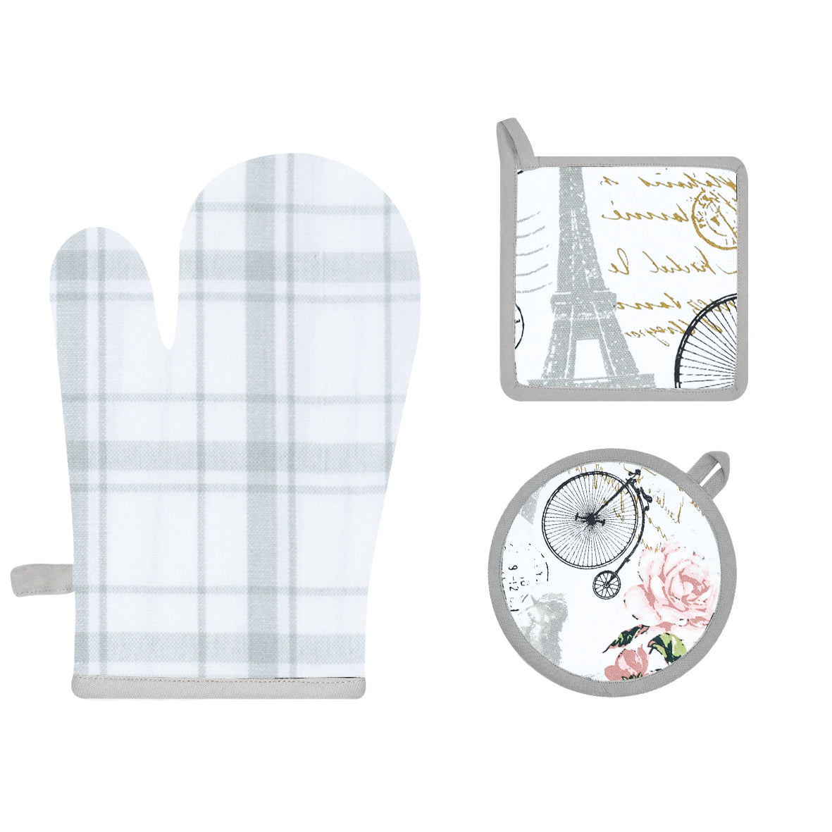 Set 1 guantone + 2 presine da cucina Preziosa Calisè S05