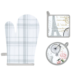Set 1 guantone + 2 presine da cucina Preziosa Calisè S05