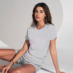 Pigiama donna Jadea 3148 cotone estivo grigio