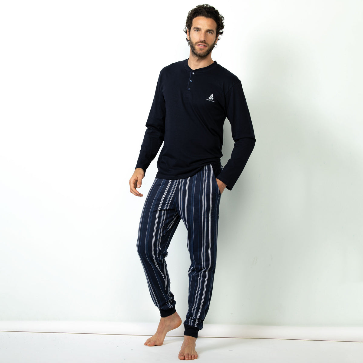 Pigiama lungo cotone estivo Armata di Mare GT 2236