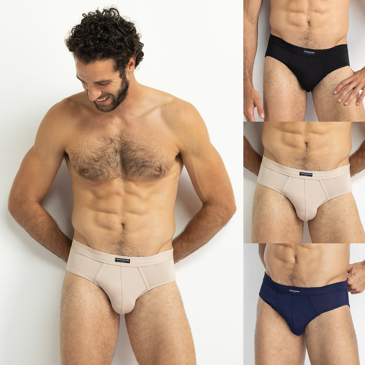 Slip uomo in fibra di bamboo Armata di Mare 2342