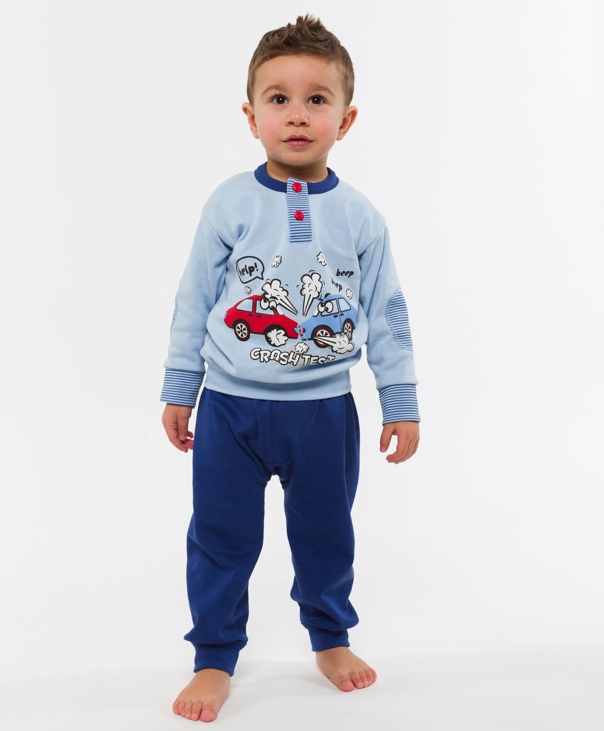 Pigiama Gary bimbo macchine H10014 in caldo cotone