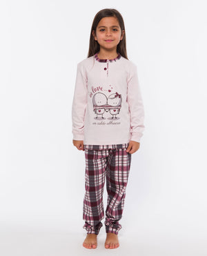 Pigiama Gary Bambina H20005 caldo cotone interlock