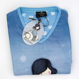 Pigiama bambina Santoro Gorjuss 54495 caldo cotone fiocchi di neve