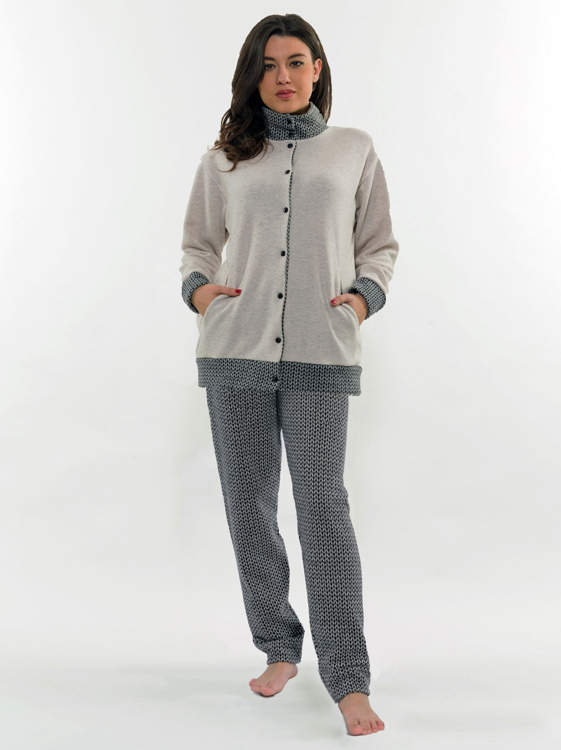 Pigiama a giacca donna Gary 50171 in punto milano