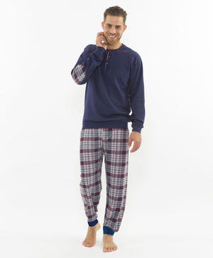 Pigiama uomo Gary H60026 caldo cotone interlock scozzese