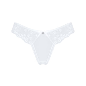 Slip sexy panties pizzo florale e tulle bianco Heavenlly Obsessive