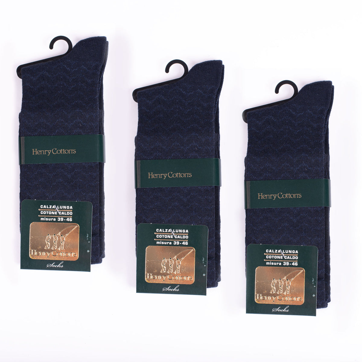 Calze lunghe uomo Henry Cotton's HC323 caldo cotone 3 paia Var.B