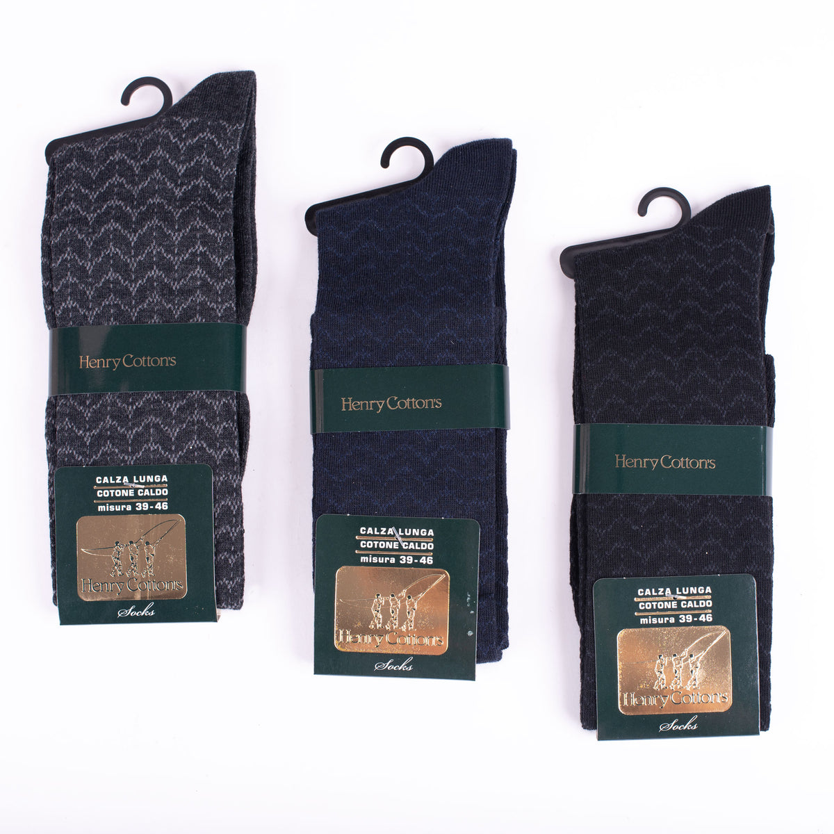 Calze lunghe uomo Henry Cotton's HC323 caldo cotone 3 paia Var. A