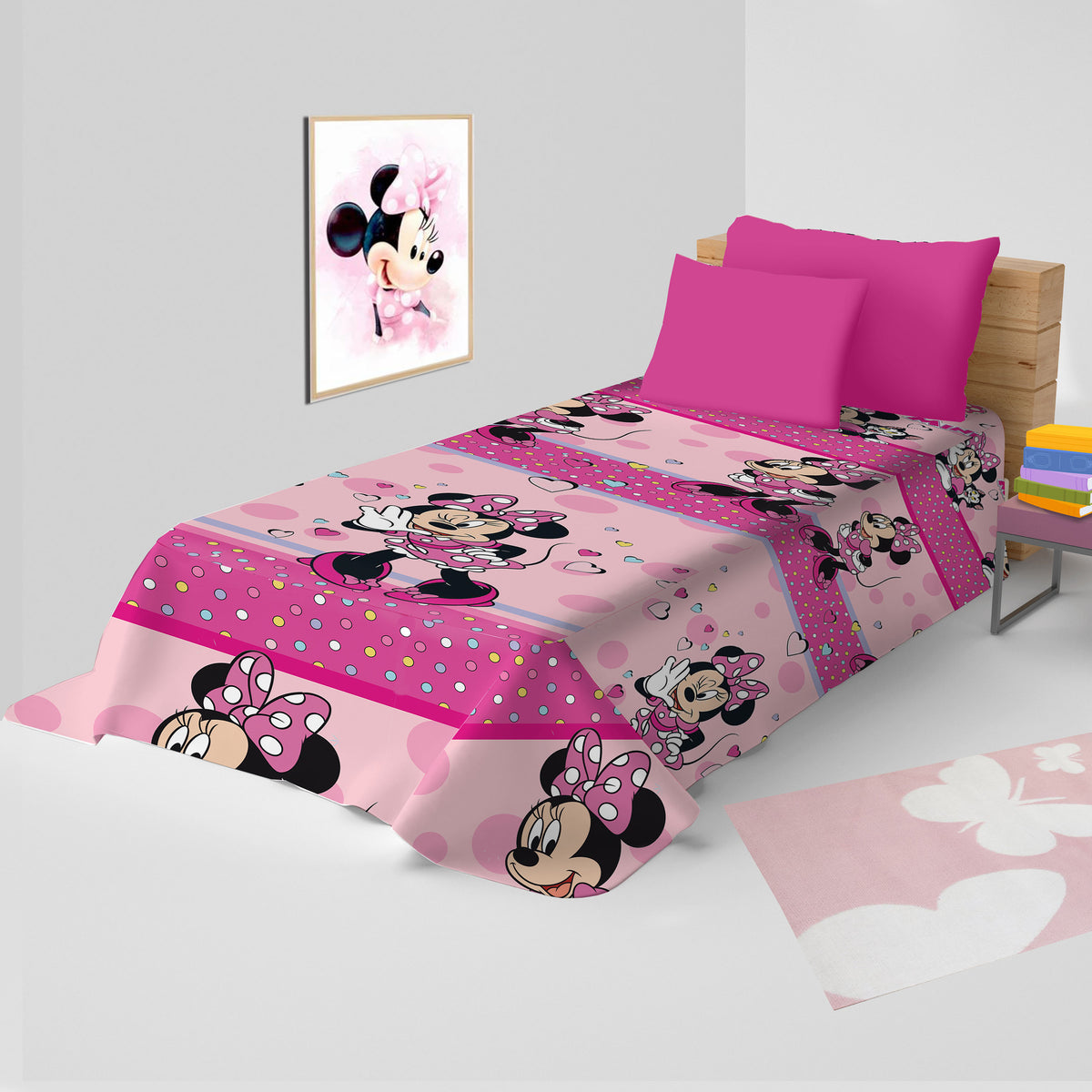 Copriletto cameretta cotone leggero Minnie Disney