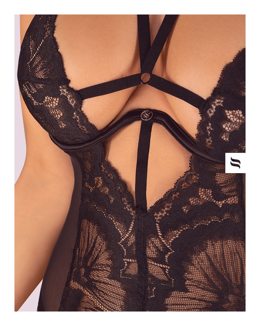 Corsetto ferretto sexy + reggicalze sganciabili + perizoma Obsessive Alessya