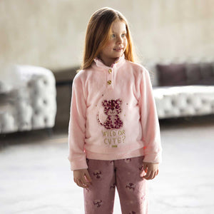 Pigiama bimba in coral con tigrotto Irge IKC503