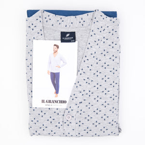 Pigiama uomo Il Granchio GP361/A cotone grigio melange