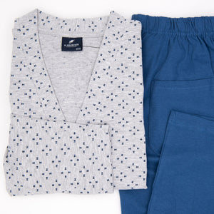 Pigiama uomo Il Granchio GP361/A cotone grigio melange