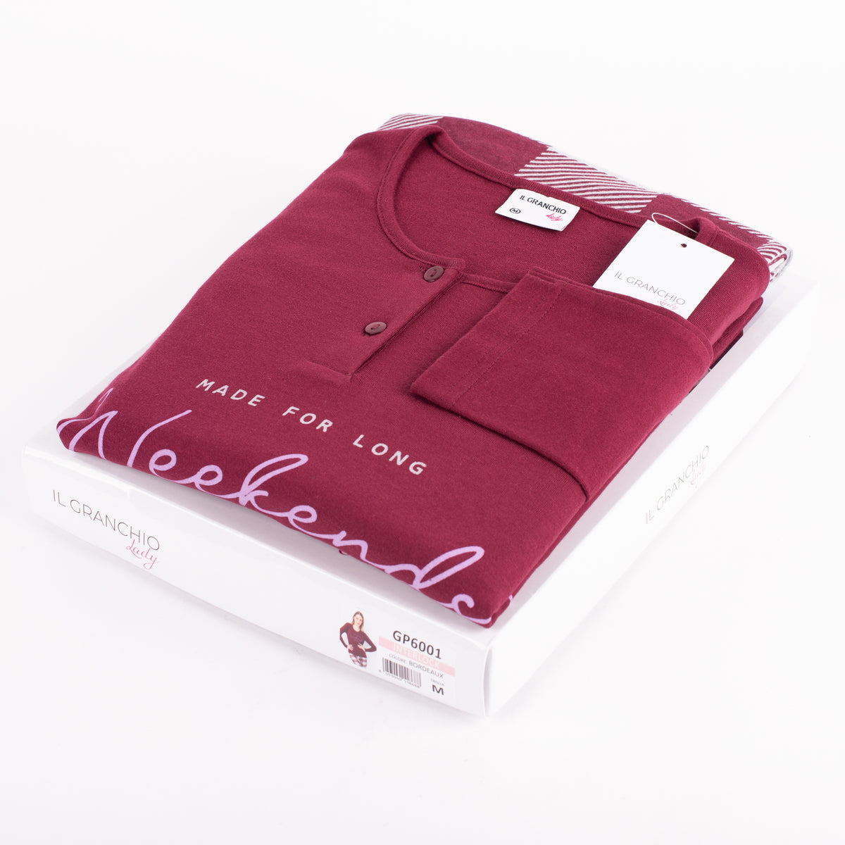 Pigiama donna caldo cotone interlock Il Granchio GP6001