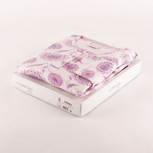Pigiama donna caldo cotone fantasia floreale rosa Il Granchio GP6003