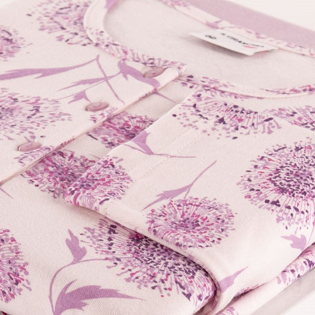Pigiama donna caldo cotone fantasia floreale rosa Il Granchio GP6003