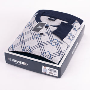 Pigiama uomo Il Granchio GP4007 caldo cotone grigio melange
