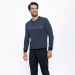 Pigiama uomo cotone fresco Il Granchio GP1046 blu