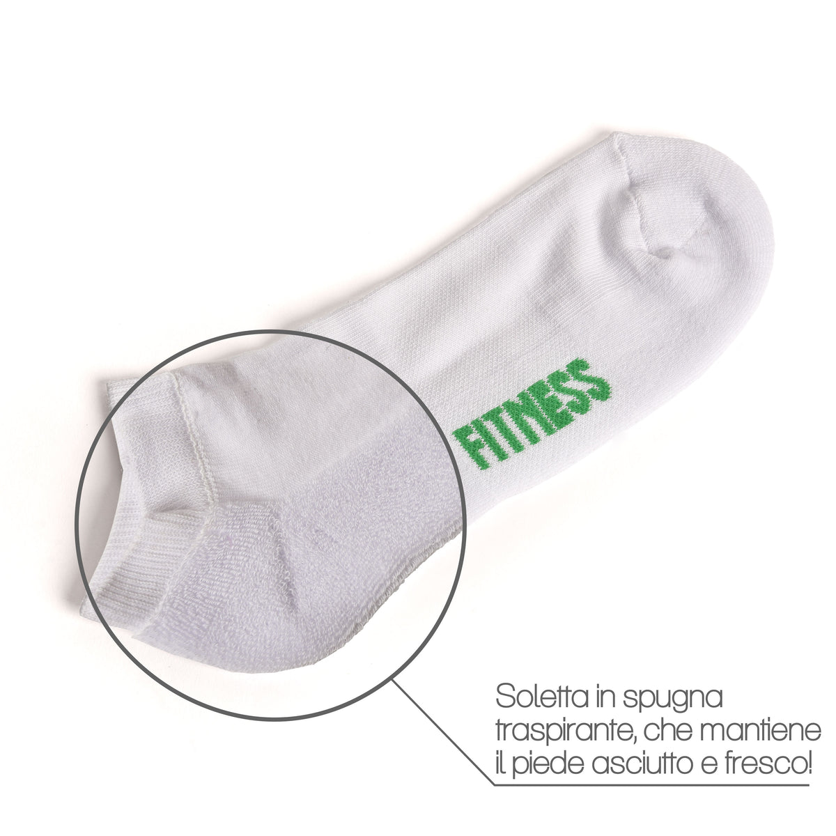 Calze corte unisex Blucalze sport soletta in spugna traspirante 3 paia