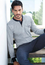 Pigiama uomo Enrico Coveri ep8093 in cotone grigio