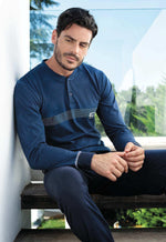 Pigiama uomo Enrico Coveri ep8089 in cotone jeans