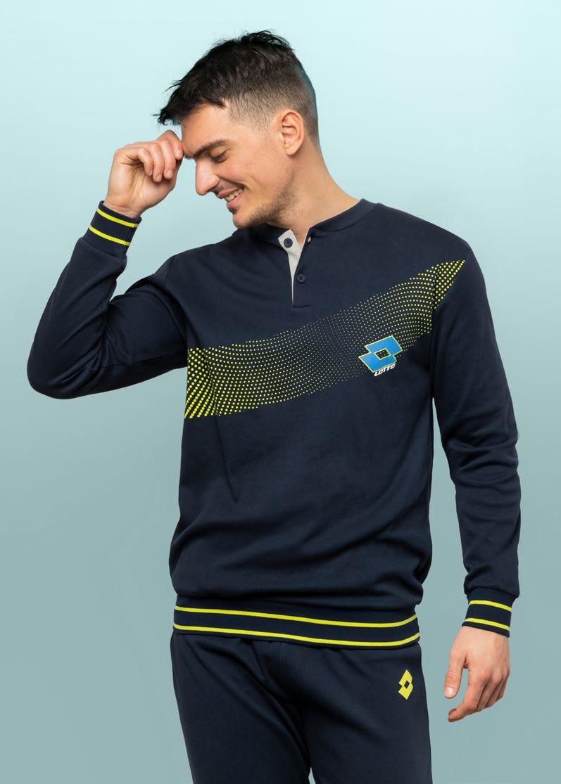 Pigiama uomo invernale Lotto LP2098 caldo cotone